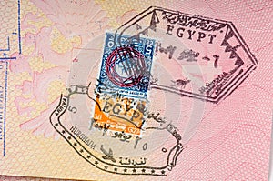 Egypt visa border stamp