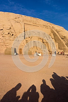 Egyptian ancient temple giant pharaohs