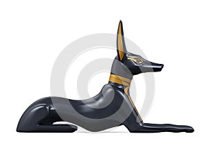 Egyptian Anubis Statue Isolated