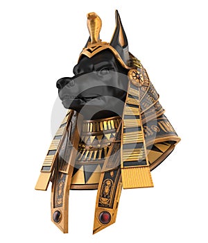 Egyptian Anubis Statue Isolated