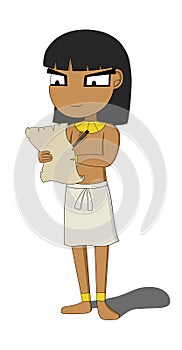 Egyptian Boy Character Scribe