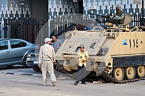 Egyptian boy playing with soldiers