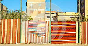 Egyptian Carpets on a Wall Cairo Egypt