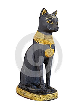 Egyptian Cat Statue Isolated