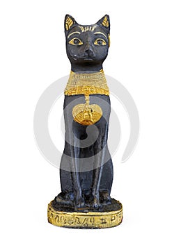 Egyptian Cat Statue Isolated