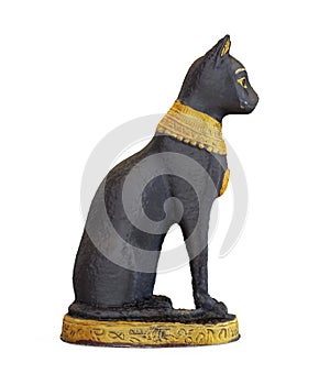 Egyptian Cat Statue Isolated