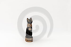 Egyptian cat statue isolated