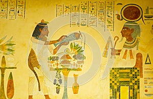 Egyptian concept with paintings