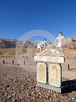 Egyptian Copper mine, painted sign.