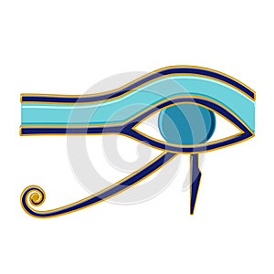 Egyptian Eye of Horus symbol. Religion and Myths Ancient Egypt photo