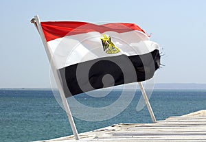 Egyptian Flag and Red Sea