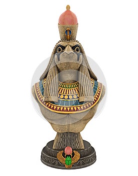 Egyptian God Horus Statue Isolated photo