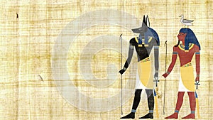 Egyptian Gods Anubis And Geb