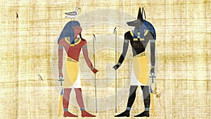 Egyptian Gods Anubis And Geb