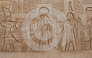 Egyptian gods on wall