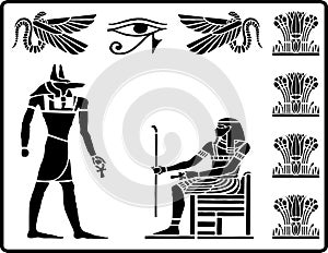 Egyptian hieroglyphics - 2 photo