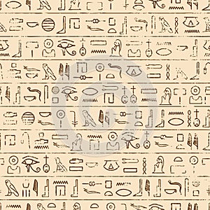 Egyptian Hieroglyphics Background