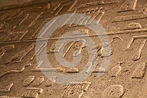 Egyptian hieroglyphics on stone