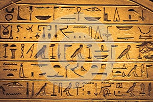 Egyptian hieroglyphics. Vintage background