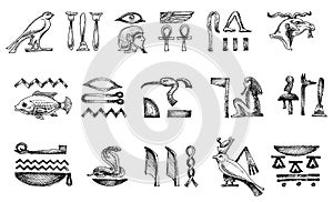 Egyptian hieroglyphs