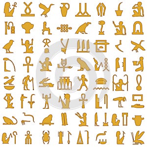 Egyptian hieroglyphs Decorative Set 1
