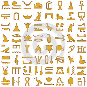 Egyptian hieroglyphs Decorative Set 2