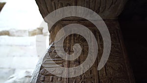 Egyptian letters details hieroglyphic at Edfu Horus temple