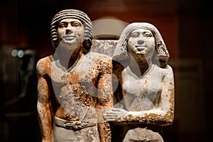 Egyptian man statue in the museum