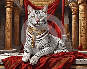 Egyptian mau cat, ai generated