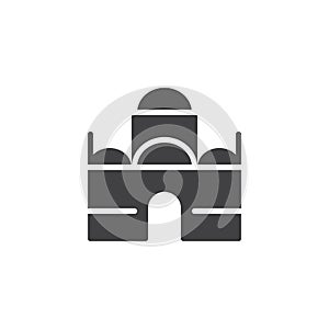 Egyptian mosque vector icon