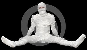 Egyptian mummy on a black background