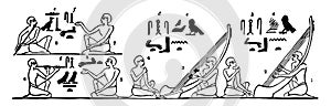 Egyptian Music, vintage illustration