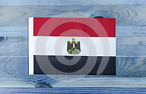Egyptian national flag closeup
