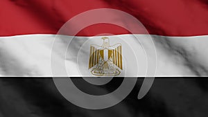 Egyptian national flag. State flag of Egypt illustration. 3D Render.