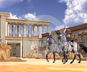 Egyptian Nobility on Horseback