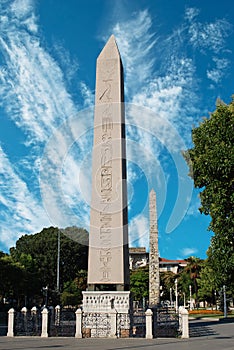 Egyptian Obelisk at Ancient Hippodrome in Istanbul