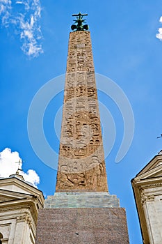 Egyptian obelisk at the top of the Spanish steps, Rome