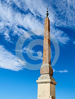 Egyptian Obelisk trinita` dei monti in Rome Italy