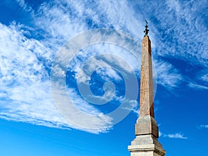 Egyptian Obelisk trinita` dei monti in Rome Italy