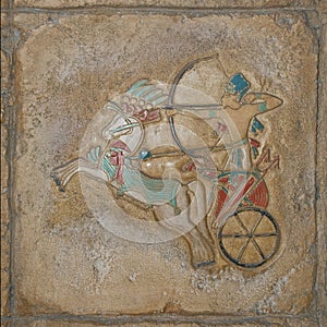 Egyptian painted relief