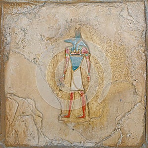 Egyptian painted relief