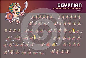 Egyptian Pharaoh Game Character Animation Sprite