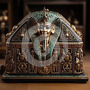 Egyptian pharaoh sarcophagus
