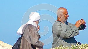 Egyptian pilgrims in the ancient port of Jaffa, Tel Aviv