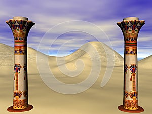 Egyptian pillars