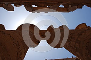 Egyptian pillars Karnak Complex