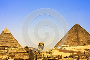 Egyptian pyramids in Giza