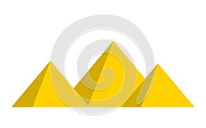 Egyptian pyramids vector symbol icon design