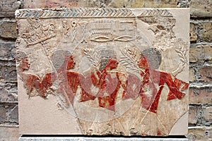 Egyptian Relief of Nubian Mercenaries, Neues Museum, Berlin, Germany