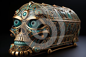 egyptian sarcophagus gaudi inspired illustration generative ai